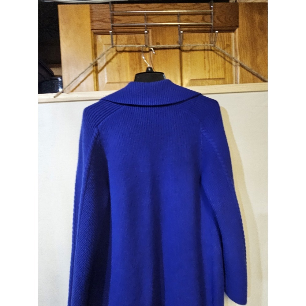 Ann Taylor Loft Women's Electric Blue Rib Cardigan Open Front Size Small - Picture 10 of 10